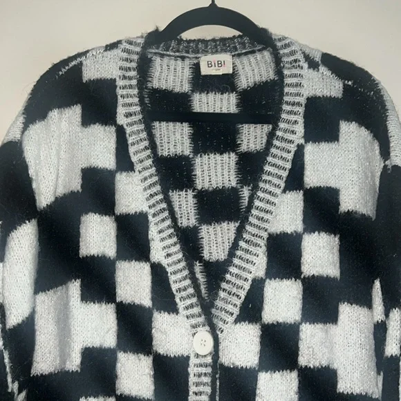 BiBi Monochrome Knit Cardigan medium - Picture 3 of 6